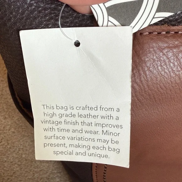 The Sak Two-Tone Brown Leather Shoulder Bag - Picture 9 of 9